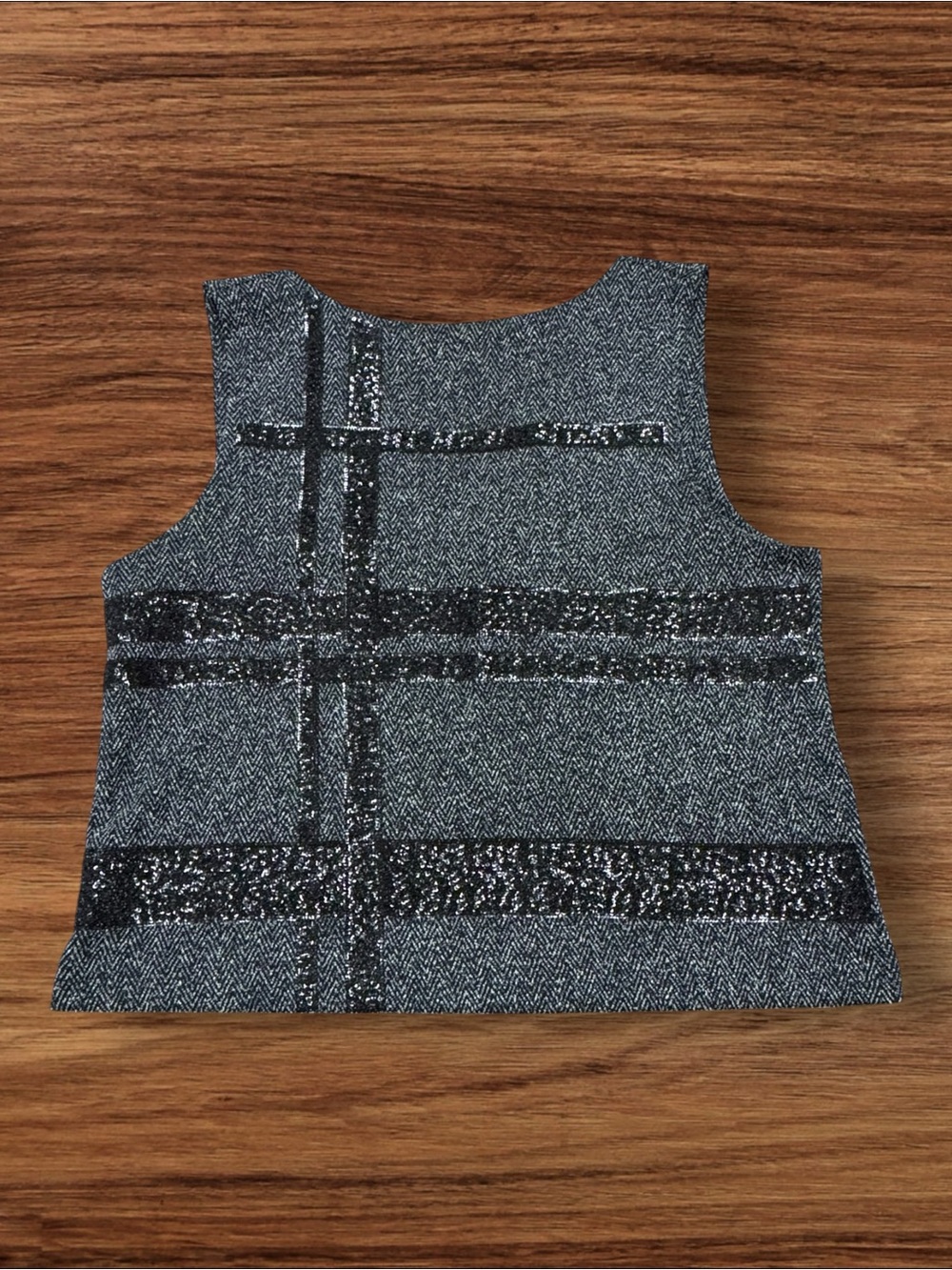 Banana Republic Gray and Black Sleeveless Top Size 14